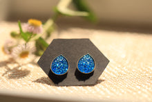 Ocean Blue Teardrop Studs