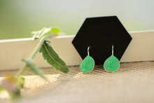 Spring Green Druzy Dangle Earrings