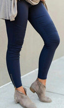 Navy Moto Jeggings