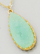 Mint Teardrop Druzy Necklace