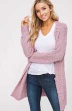 Mauve Popcorn Cardigan