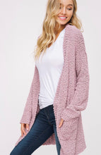 Mauve Popcorn Cardigan