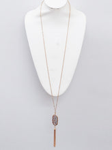 Rose Gold and Gold Crystal Embedded Necklace Set
