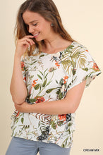 Tropical Ruffle Top
