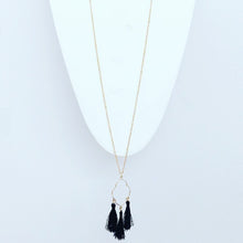 Navy and Gold Quatrefoil Necklace