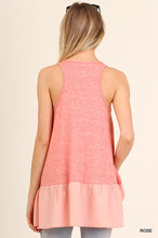 Coral Ruffle Tank