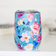 Floral Stemless Wine Cup