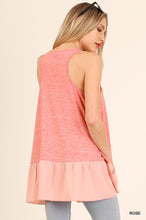 Coral Ruffle Tank