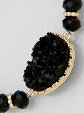 Gold and Black Druzy Bracelet